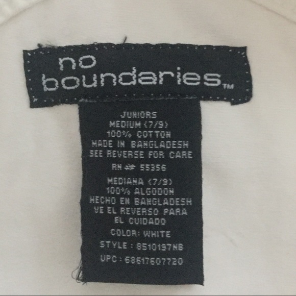 NWOT No Boundaries White Overalls - Picture 4 of 5